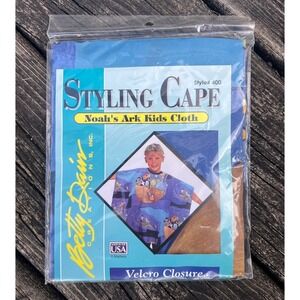 Betty Dain Kids Styling Cape Noah's Ark Cloth #400 Made in USA NWT